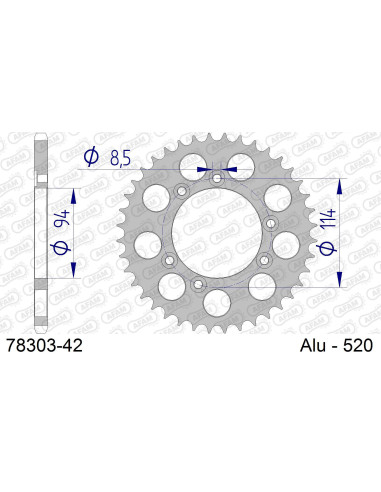 Kit chaîne alu MONTESA 315 R 2001-2004   