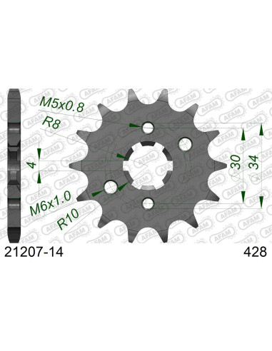 Kit chaîne acier RIEJU 125 MARATHON AC 2009-2011   