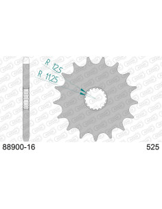 Kit chaîne acier TRIUMPH 1200 SCRAMBLER XC 2019-2023    2