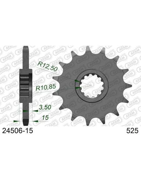 Kit chaîne alu TRIUMPH 600 SPEED FOUR 2004-2005   