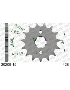 Kit chaîne acier ORCAL NK01 125 2018-2019    2