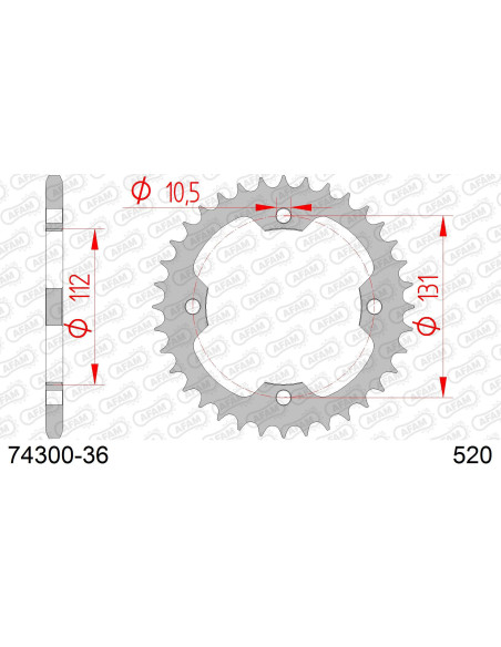 Kit chaîne acier TGB 250 BLADE 13C 2008-2009   