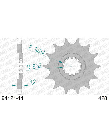 Kit chaîne alu HM CRE 50 SIX 2003-2017   
