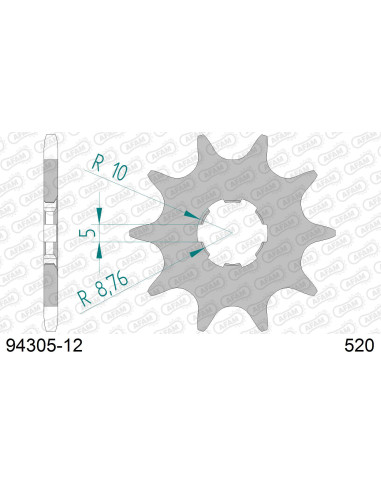 Kit chaîne alu JCM 233/333 BRAKE DRUM   