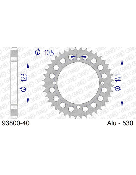 Kit chaîne alu LAVERDA SF 750 1974-1977   