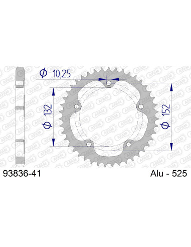 Kit chaîne alu MV AGUSTA BRUTALE 800 2012-2022   