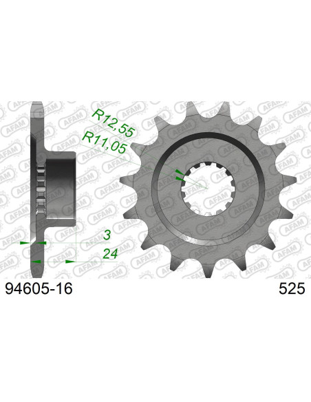 Kit chaîne alu MV DRAGSTER 800 2015-2022   