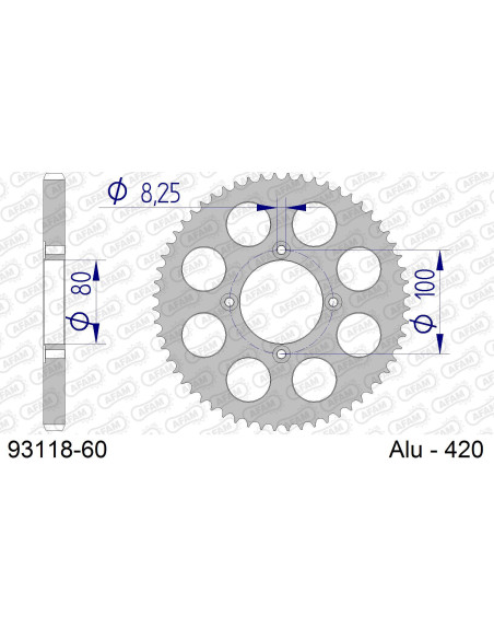 Kit chaîne alu GAS-GAS 80 TXT 2002-2006   