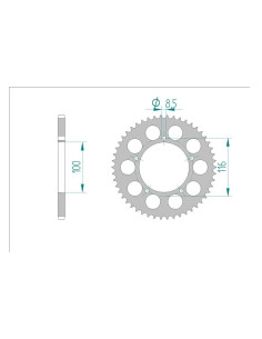 AFAM COURONNE ALU au pas de 420