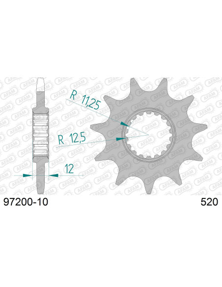 Kit chaîne alu GAS GAS TXT 125 GP RAC 2018-2020   