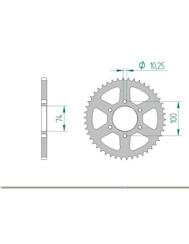 Kit chaine DID  ACIER HYOSUNG GV 250 / EFI 2004 à 2012