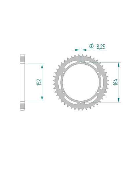 Kit chaine DID  ACIER HYOSUNG GT 650 R/S / EFI 2006 à 2012