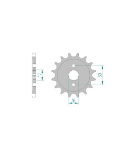 Pignon AFAM pour moto au pas de 428