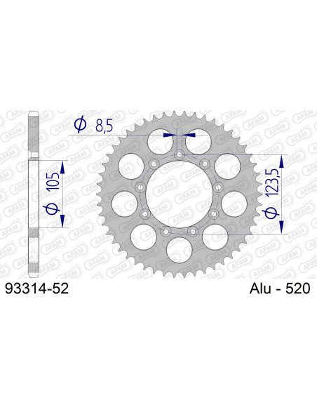 Kit chaîne alu TM 300 EN FI 2017-2018   