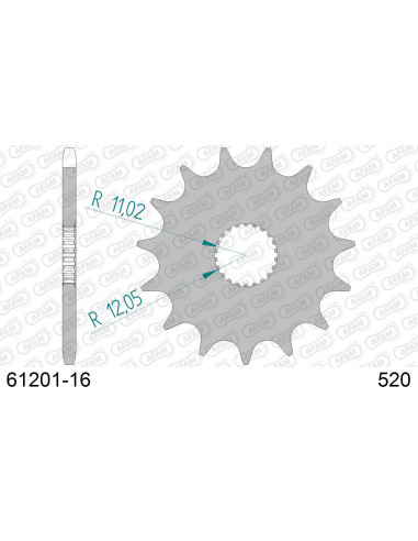 Kit chaîne alu HM CRE 125 RR 2T 2011-2016   