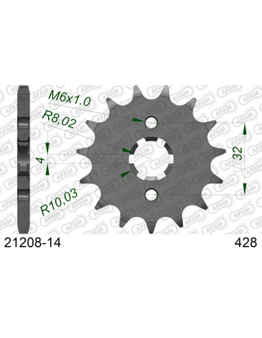 Kit chaîne alu HM CRE 125 F 4T 2011-2016   