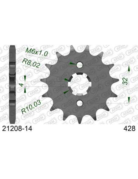 Kit chaîne alu HM CRE 125 F RR 4T 2011-2016   