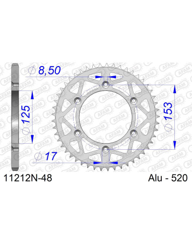 Kit chaîne alu HM CRE 250 F 2010   