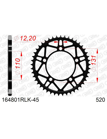 Kit chaîne acier BMW S 1000 R #520 RLK 2013-2020   