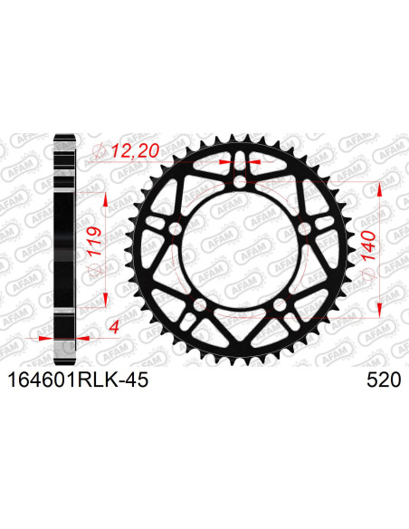 Kit chaîne acier BMW S 1000 R #520 RLK 2021-2022   