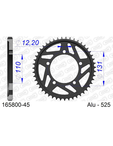 Kit chaîne alu BMW S 1000 RR 2014-2018   