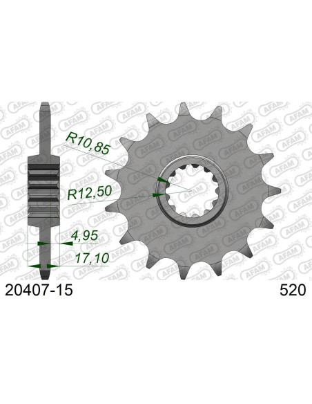Kit chaîne acier VOGE 500 AC 2022   
