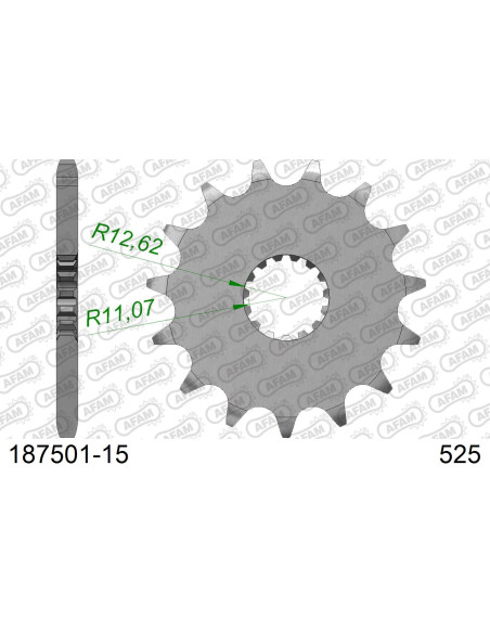 Kit chaîne acier ROYAL ENFIELD 650 CONTINENTAL 2020   