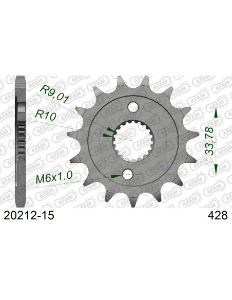 Kit chaîne alliage AB HONDA CRF 150 R BW #428 2007-2022   