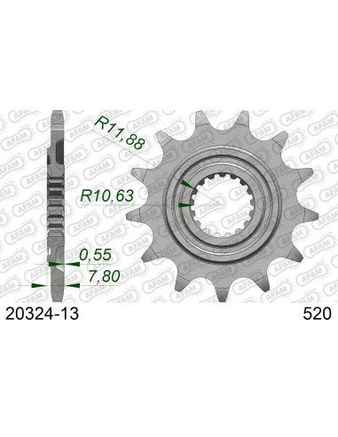 Kit chaîne alu AB HONDA CRF 250 RX 2019-2021   