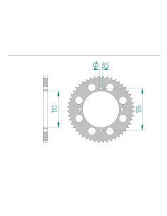 AFAM COURONNE ALU au pas de 420 Antiboue