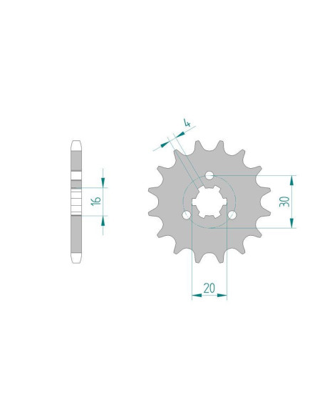 Kit chaine DID  ACIER KAWASAKI KH 125   A1-A4 1977 à 1982