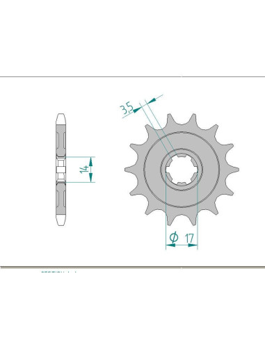 Kit chaine DID  ACIER KAWASAKI KLX 125 2010 à 2014