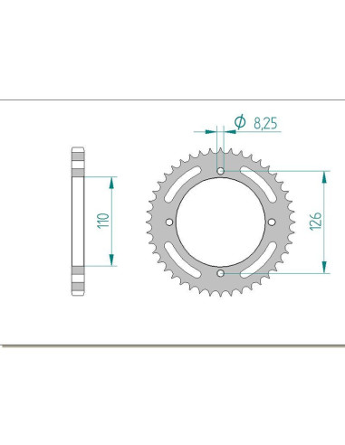 Kit chaine DID  ACIER KAWASAKI KLX 125 2010 à 2014
