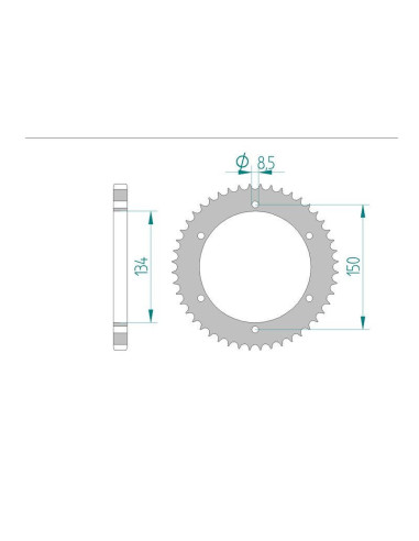 Kit chaine DID  ACIER KAWASAKI KMX 125   B10,B11,B12 1999 à 2001