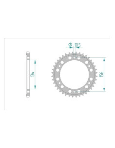 AFAM COURONNE ALU au pas de 520