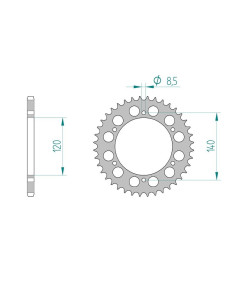 AFAM COURONNE ALU au pas de 520