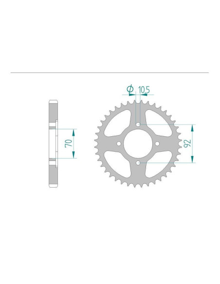 Kit chaine DID  ACIER KAWASAKI Z 250   A1-A2-B1 1978 à 1980