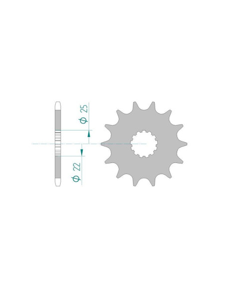 Kit chaine DID  ACIER KAWASAKI KLX 300 R   A7-A10 A6F-A7F 2003 à 2007