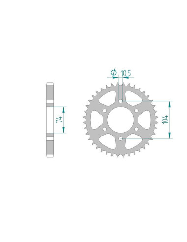Kit chaine DID  ACIER KAWASAKI KH 500   H1    0 à    0