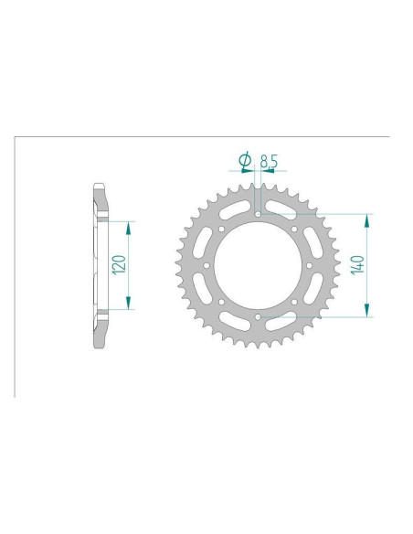 Kit chaine DID  ACIER KAWASAKI KLR 600   A1-3,B1-9 1984 à 1995