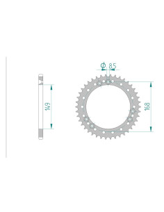 AFAM COURONNE ALU au pas de 520