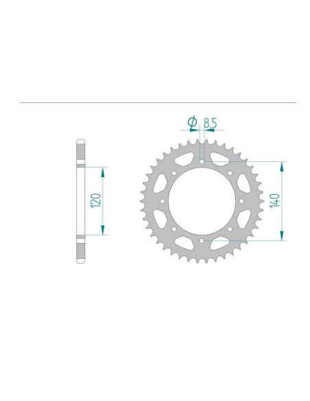Kit chaine DID  ACIER KAWASAKI KLR 650   B2-B3 TENGAI 1990 à 1992