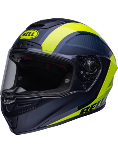 Casque BELL Race Star Flex DLX Tantrum 2 - Bleu marine/Jaune Hi-Viz