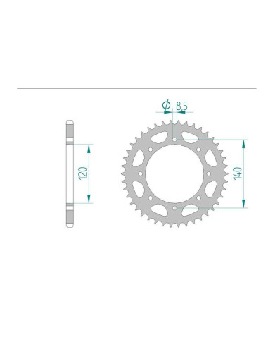 Kit chaine DID  ACIER KAWASAKI KLR 650   C1-C8 1995 à 2002