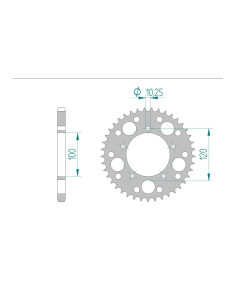 AFAM COURONNE ALU au pas de 525