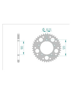 AFAM COURONNE ALU au pas de 520 RSV1000