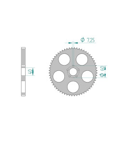 AFAM COURONNE ALU au pas de 428 BETA 80 REV