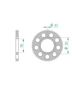 AFAM COURONNE ALU au pas de 428 HM 50