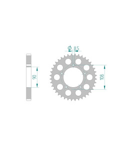AFAM COURONNE ALU au pas de 530