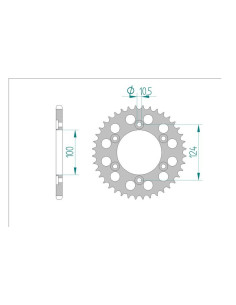 AFAM COURONNE ALU au pas de 520
